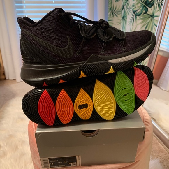kyrie 5 all black rainbow